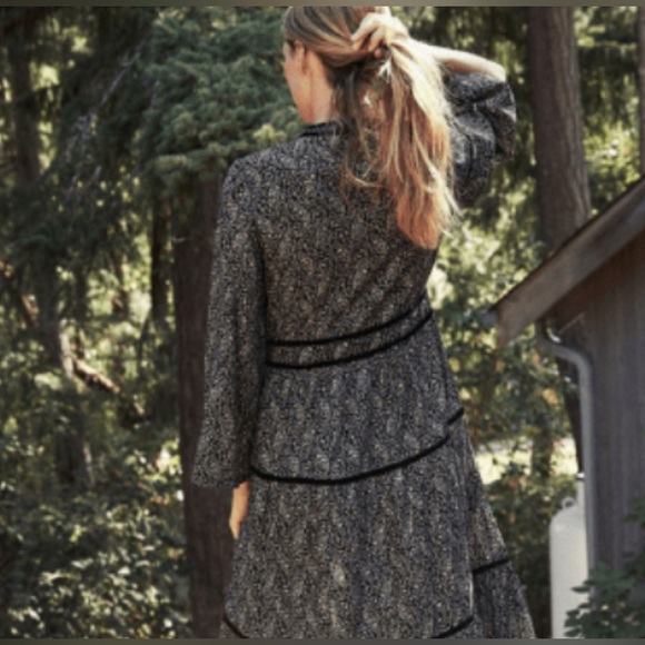 Doen Elix Black Prairie Paisley Dress in Small - Picture 8 of 16